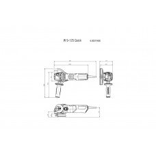W 9-125 Quick (600374010) Кутова шліфувальна машина Metabo