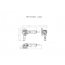 WEV 10-125 Quick (600388500) Кутова шліфувальна машина Metabo