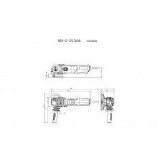 WBA 12-125 Quick (600436000) Угловая шлифовальная машина Metabo WBA 12-125 Quick (600436000) Угловая шлифовальная машина Metabo