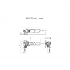 WEBA 17-125 Quick (600514000) Угловая шлифовальная машина Metabo WEBA 17-125 Quick (600514000) Угловая шлифовальная машина Metabo