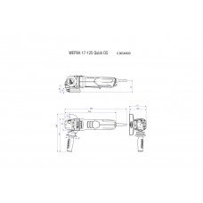 WEPBA 17-125 Quick DS (600549000) Кутова шліфувальна машина Metabo WEPBA 17-125 Quick DS (600549000) Кутова шліфувальна машина Metabo