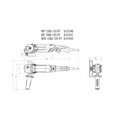 WE 1500-125 RT (601241000) Кутова шліфувальна машина Metabo