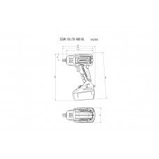 SSW 18 LTX 400 BL (602205660) Акумуляторні ударні гайковерти Metabo