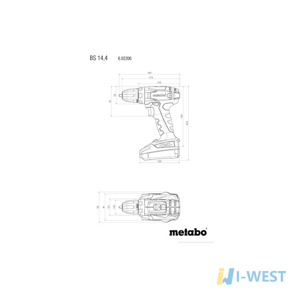 BS 14.4 (602206550) Акумуляторний дриль-шуруповерт Metabo