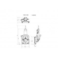 RS 14-125 (603824700) Шліфувальна машина для ремонтних робіт Metabo