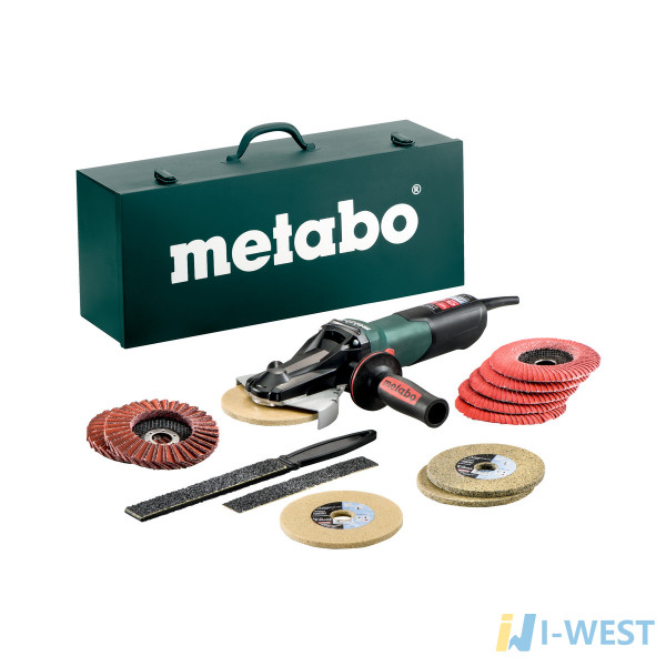 WEVF 10-125 Quick Inox Set (613080500) Кутові шліфувальні машині з плоским корпусом редуктора Metabo