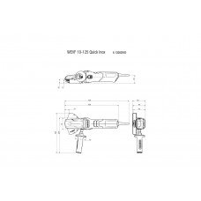 WEVF 10-125 Quick Inox Set (613080500) Кутові шліфувальні машині з плоским корпусом редуктора Metabo WEVF 10-125 Quick Inox Set (613080500) Кутові шліфувальні машині з плоским корпусом редуктора Metabo