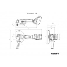 WB 18 LTX BL 180 (613087840) Акумуляторна кутова шліфувальна машина Metabo