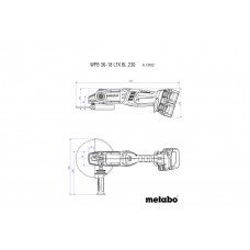 WPB 36-18 LTX BL 230 (613102660) Аккумуляторная угловая шлифовальная машина Metabo WPB 36-18 LTX BL 230 (613102660) Аккумуляторная угловая шлифовальная машина Metabo