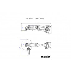 WPB 36-18 LTX BL 230 (613102830) Акумуляторна кутова шліфувальна машина Metabo