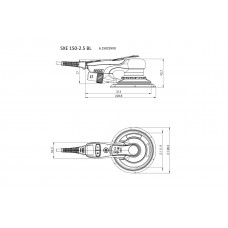 SXE 150-2.5 BL (615025000) Ексцентрикова шліфувальна машина Metabo SXE 150-2.5 BL (615025000) Ексцентрикова шліфувальна машина Metabo