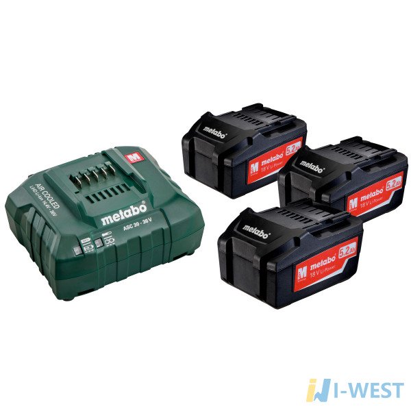 Базовый комплект 3 x 5,2 А·ч (685048000) Metabo