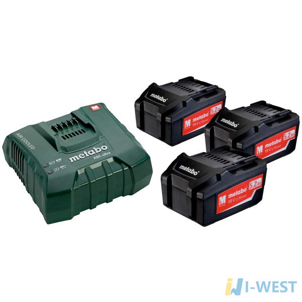 Базовый комплект 3 х 5,2 А·ч ASC Ultra (685061000) Metabo Базовый комплект 3 х 5,2 А·ч ASC Ultra (685061000) Metabo