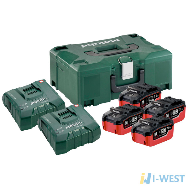 Базовый комплект 4 x LiHD 7.0 А·ч 2 x ASC Ultra Metaloc (685111000) Metabo