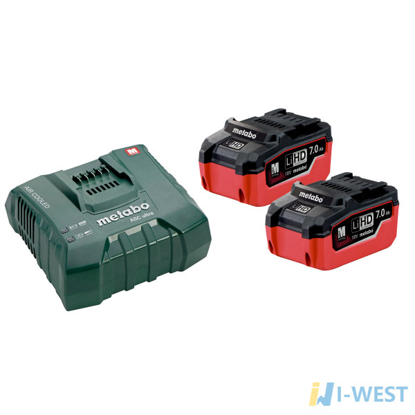 Базовий комплект 2 x LiHD 7,0Ah + ASC Ultra (685112000) Metabo Базовий комплект 2 x LiHD 7,0Ah + ASC Ultra (685112000) Metabo