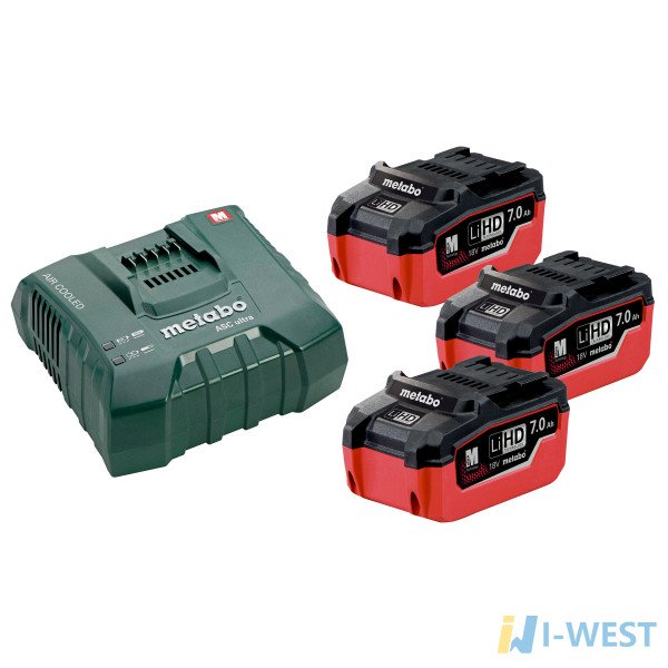Базовий комплект 3 x LiHD 7,0 А·год + ASC Ultra (685113000) Metabo