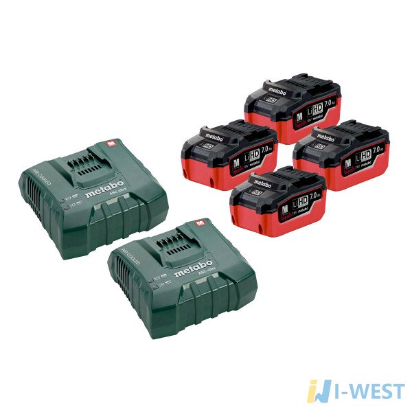Базовый комплект 4 x LiHD 7,0 А·ч 2 x ASC Ultra (685114000) Metabo