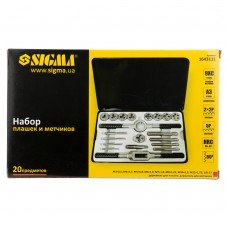 Набір плашок і мітчиків 20 предметів (металевий кейс) Sigma (1643111) SIGMA