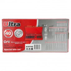 Набір біт HEX TORX SPLINE ½ " 40шт S2 (металевий кейс) ULTRA (4013622) SIGMA