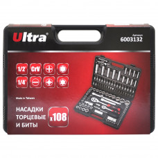 Набор насадок торцевых и бит ¼", ½" 108шт CrV Taiwan ULTRA (6003132) SIGMA