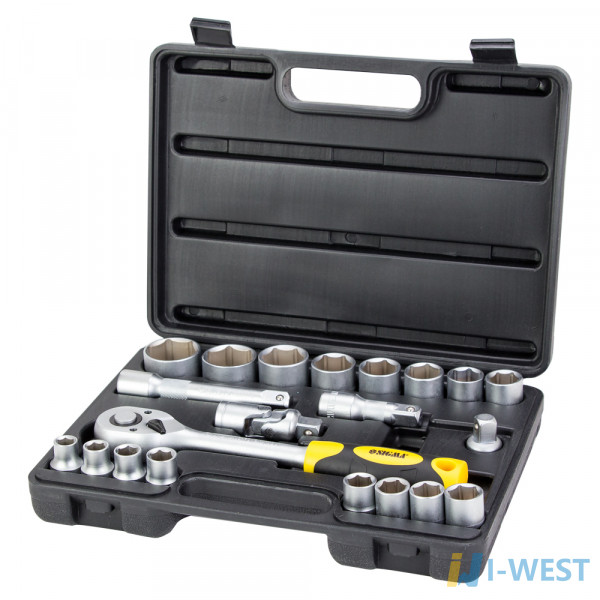 Набір насадок торцевих ½ " 21шт CrV mid Sigma (6003721) SIGMA