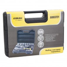 Набір насадок торцевих ½ " 21шт CrV mid Sigma (6003721) SIGMA