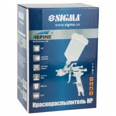 Фарборозпилювач HP Ø1.4мм 170-285л/хв 3-3.5 бар/б 500мл (пласт) Refine (6811411) SIGMA Фарборозпилювач HP Ø1.4мм 170-285л/хв 3-3.5 бар/б 500мл (пласт) Refine (6811411) SIGMA