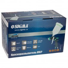 Фарборозпилювач HVLP Ø1.0мм 60-170л/хв 1.5-2бар в/б 100мл (пласт) Refine (6812321) SIGMA Фарборозпилювач HVLP Ø1.0мм 60-170л/хв 1.5-2бар в/б 100мл (пласт) Refine (6812321) SIGMA