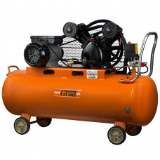 Компресор ремінною V 2.5 кВт 378л/хв 8бар 100л (2 крана) Grad (7044185) SIGMA