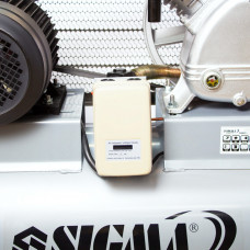 Компресор ремінною двоциліндровий 380В 4кВт 700л/хв 10бар 150л Sigma (7044631) SIGMA