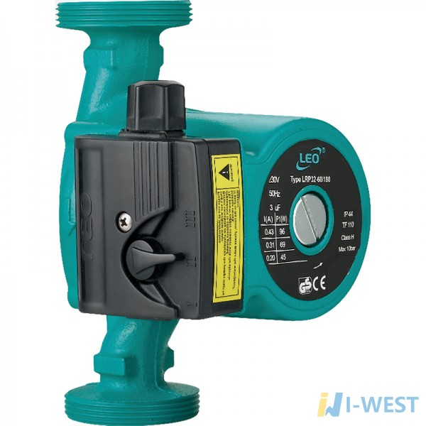 Насос циркуляційний 74Вт Hmax 4м Qmax 52л/хв Ø1½" 130мм гайки Ø1" LEO 3.0 (774413) SIGMA