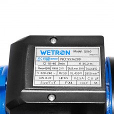 Насос вихровий 0.37 кВт Hmax 40м Qmax 40л/хв Wetron (775011) SIGMA Насос вихровий 0.37 кВт Hmax 40м Qmax 40л/хв Wetron (775011) SIGMA