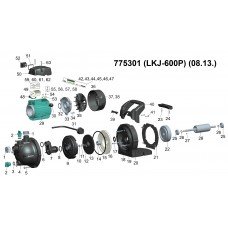 Насос відцентровий самовсмоктуючий 0.6 кВт Hmax 35м Qmax 50л/хв LEO (775301) SIGMA