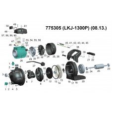 Насос відцентровий самовсмоктуючий 1.3 кВт Hmax 48м Qmax 80л/хв LEO (775305) SIGMA