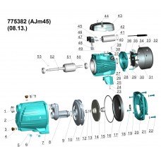 Насос центробежный самовсасывающий 0.45кВт Hmax 41м Qmax 45л/мин LEO 3.0 (775382) SIGMA