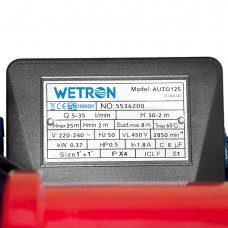Станція 0.37 кВт Hmax 35м Qmax 35л/хв вихровий насос 1л Wetron (776010) SIGMA Станція 0.37 кВт Hmax 35м Qmax 35л/хв вихровий насос 1л Wetron (776010) SIGMA