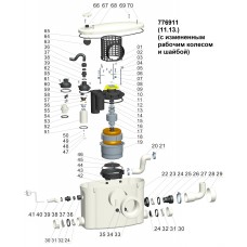 Каналізаційна станція 0.37 кВт Hmax 6.5 м Qmax 80л/хв LEO (776911) SIGMA