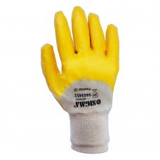 Рукавички трикотажні з нітриловим покриттям (жовті) 120 пар Sigma (9443451) SIGMA