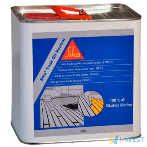 Sika® Teak Oil Neutral масло для пропитки палубних дошок з тика і інших порід дерева 2,5 л SIKA (435675)