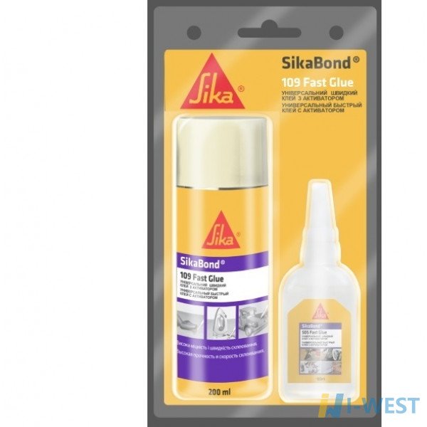 SikaBond-109 Fast Glue універсальний швидкий ціанокрілатній клей 50 г+ 200мл (615730) SIKA SikaBond-109 Fast Glue універсальний швидкий ціанокрілатній клей 50 г+ 200мл (615730) SIKA
