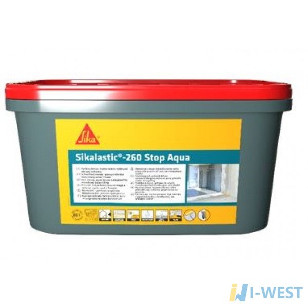 Sikalastic-260 Stop Aqua C9254 Pl 7KG жидкое гидроизоляционное покрытие, pail/ведро, 7 кг (705802) SIKA