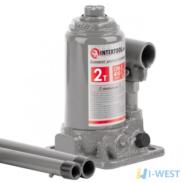Домкрат "стовпчик" 2-х штоковий 2т INTERTOOL GT0031