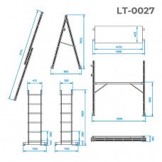 Сходи-поміст (2x6) INTERTOOL LT-0027 Сходи-поміст (2x6) INTERTOOL LT-0027