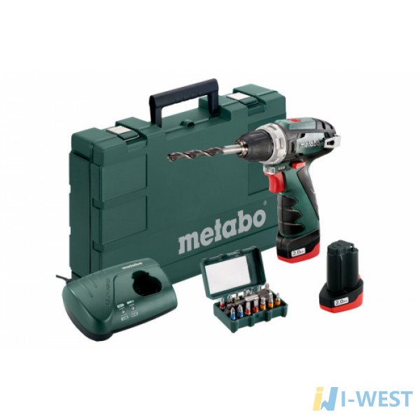 Акумуляторний дриль-шуруповерт Metabo PowerMaxx BS Basic + BitBox 15 шт (690954000)
