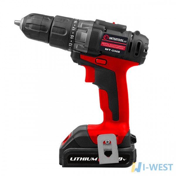 Дриль-шуруповерт акумуляторна, Li-Ion 18В INTERTOOL WT-0328