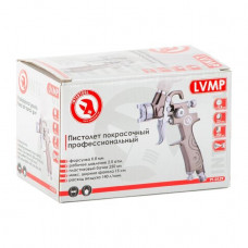 Фарбопульт пневматичний LVMP MINI, форсунка 0.8 мм, верхнiй пластиковий бачок 250 мл, 2-2.5 бар INTERTOOL PT-0129