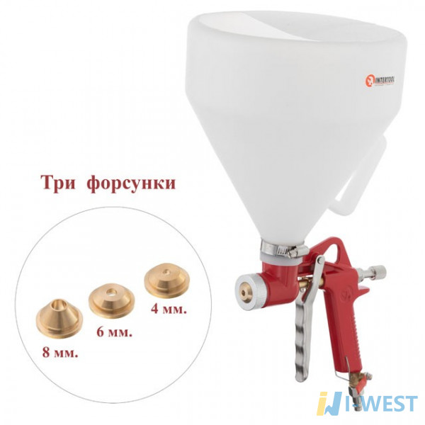 Штукатурный распылитель, 4-8 мм, В/Б пластмассовый, 7000 мл, 3-6 b INTERTOOL PT-0402
