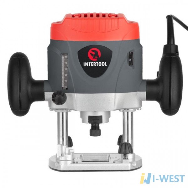 Фрезер, 1200 Вт, 8000-28000 об/хв, цанга 6/8 мм, макс глибина 52 мм INTERTOOL DT-0950 Фрезер, 1200 Вт, 8000-28000 об/хв, цанга 6/8 мм, макс глибина 52 мм INTERTOOL DT-0950