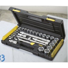Набір торцевих головок 1/2" з руків’ям з храповим механізмом "MICROTOUGH" (29 ПРЕДМЕТІВ) STANLEY (2-85-584)