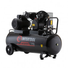 Компрессор 100 л, 4 HP, 3 кВт, 220 В, 8 атм, 500 л/мин, 2 цилиндра INTERTOOL PT-0014 Компрессор 100 л, 4 HP, 3 кВт, 220 В, 8 атм, 500 л/мин, 2 цилиндра INTERTOOL PT-0014